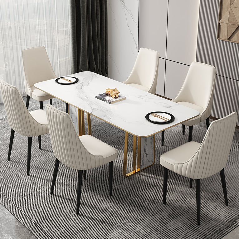 Silla de comedor de estilo glamorante silla de comedor de cuero para casa