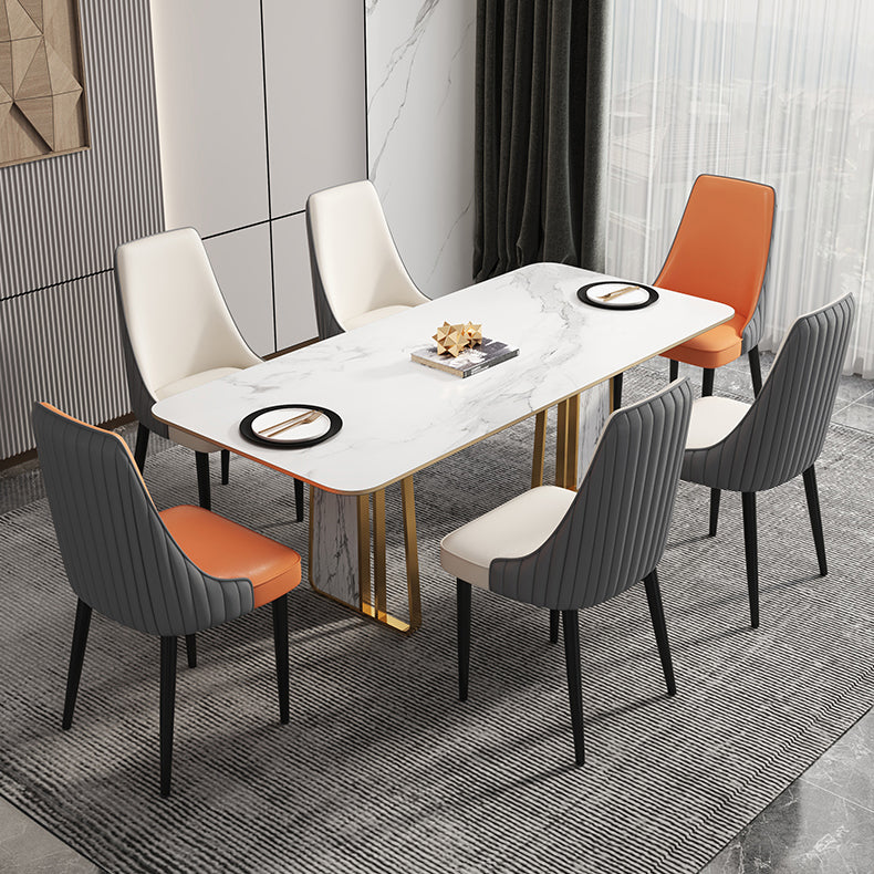 Silla de comedor de estilo glamorante silla de comedor de cuero para casa