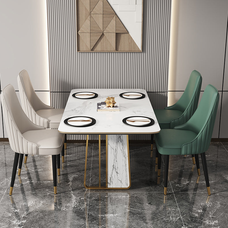 Silla de comedor de estilo glamorante silla de comedor de cuero para casa