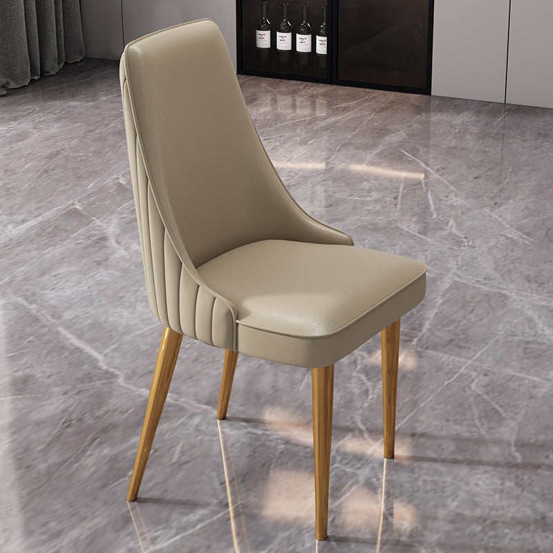 Silla de comedor de estilo glamorante silla de comedor de cuero para casa