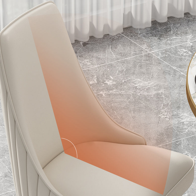 Silla de comedor de estilo glamorante silla de comedor de cuero para casa