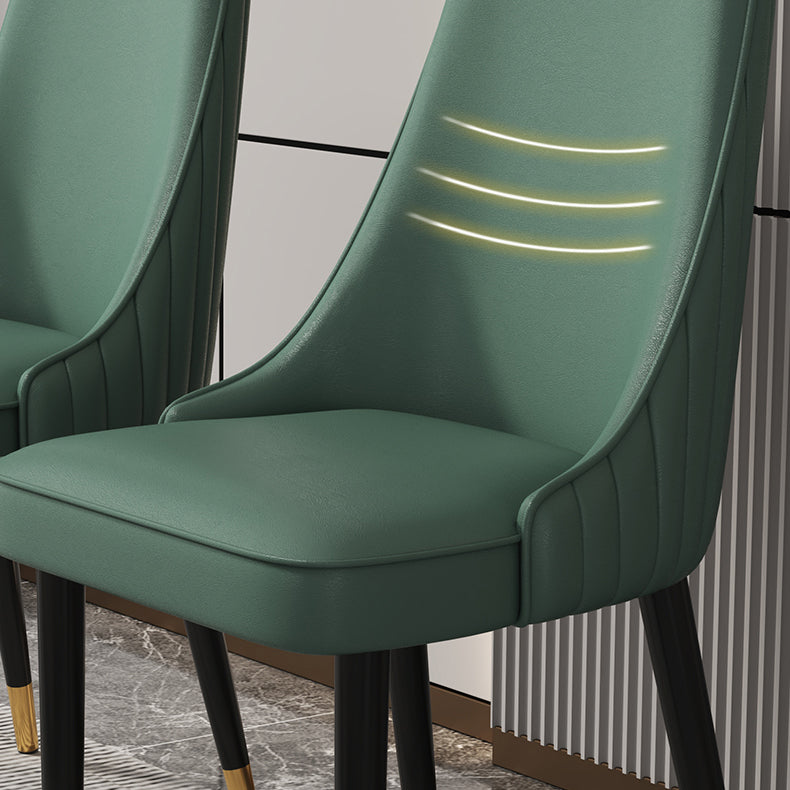 Silla de comedor de estilo glamorante silla de comedor de cuero para casa