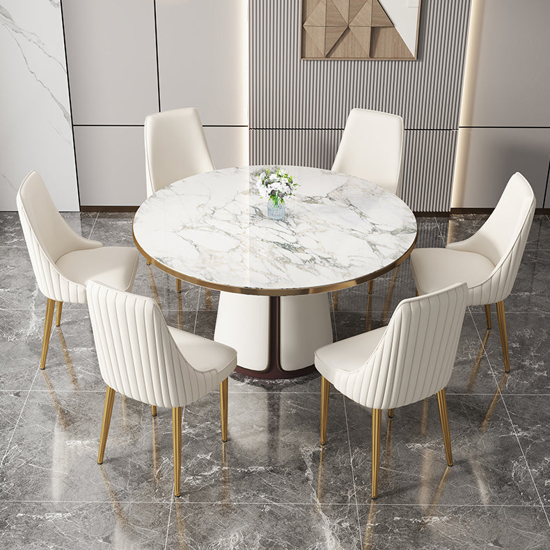 Silla de comedor de estilo glamorante silla de comedor de cuero para casa