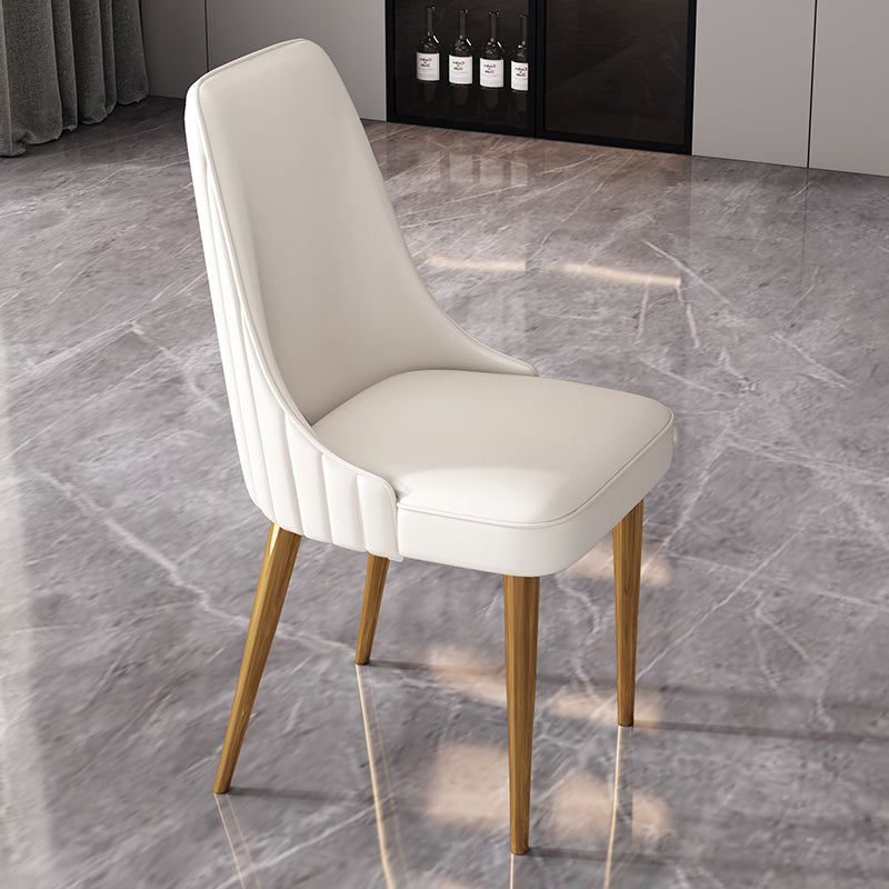 Silla de comedor de estilo glamorante silla de comedor de cuero para casa
