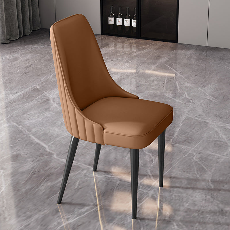 Silla de comedor de estilo glamorante silla de comedor de cuero para casa