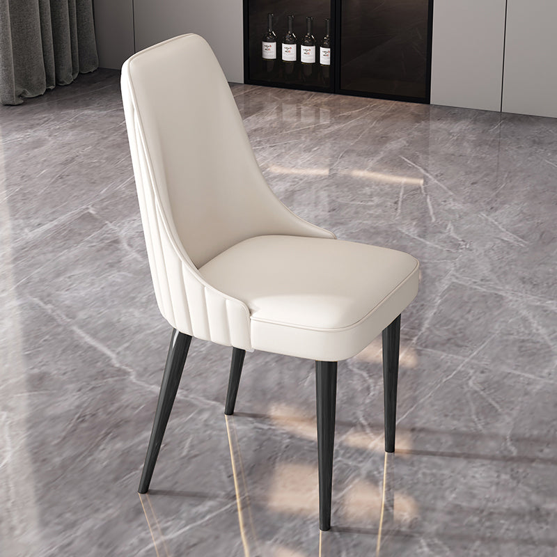 Silla de comedor de estilo glamorante silla de comedor de cuero para casa