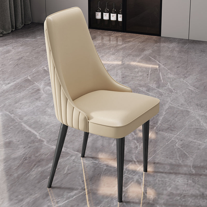 Silla de comedor de estilo glamorante silla de comedor de cuero para casa