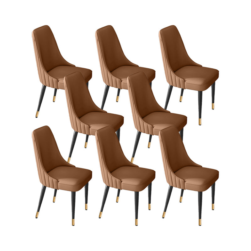 Silla de comedor de estilo glamorante silla de comedor de cuero para casa