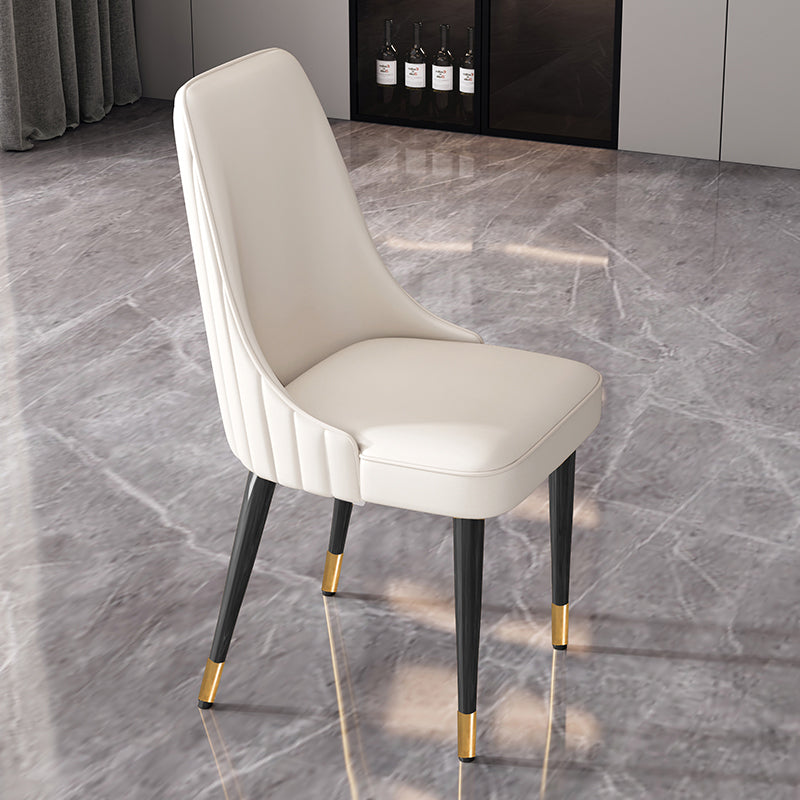 Silla de comedor de estilo glamorante silla de comedor de cuero para casa