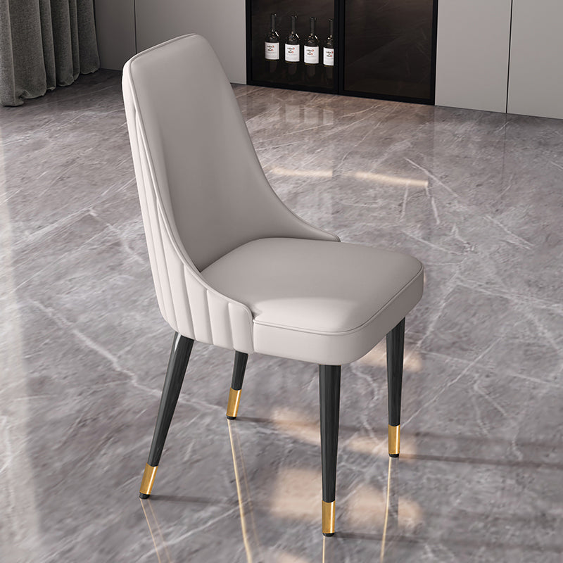 Silla de comedor de estilo glamorante silla de comedor de cuero para casa