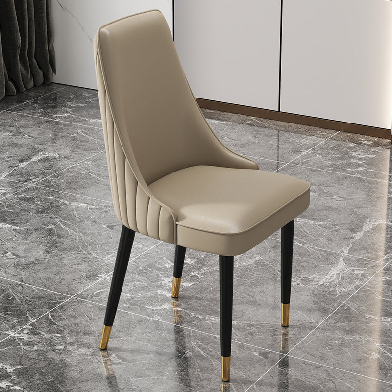Silla de comedor de estilo glamorante silla de comedor de cuero para casa