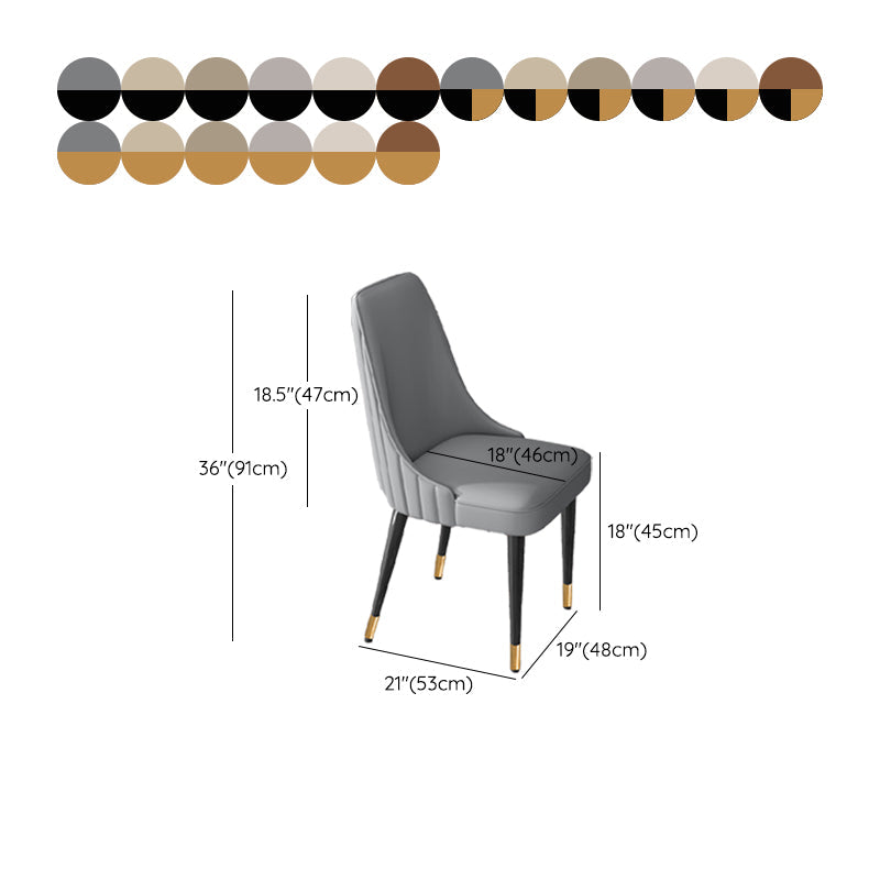 Silla de comedor de estilo glamorante silla de comedor de cuero para casa