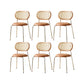 Industrial Dining Chair Leather Metal Base Dining Chair for Home Brown Faux Leather 6 Piece Set Clearhalo 'Dining Chairs' 'Dining Tables & Seating' 'dining_chair' 'furn' 'furn_dining_chair' 'Furniture' 'Kitchen & Dining Furniture' 7014407