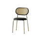 Industrial Dining Chair Leather Metal Base Dining Chair for Home Black Genuine Leather 1 Piece Clearhalo 'Dining Chairs' 'Dining Tables & Seating' 'dining_chair' 'furn' 'furn_dining_chair' 'Furniture' 'Kitchen & Dining Furniture' 7014410