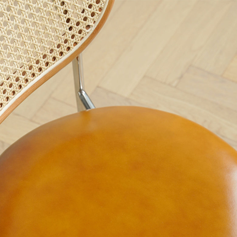 Industrial Dining Chair Leather Metal Base Dining Chair for Home Clearhalo 'Dining Chairs' 'Dining Tables & Seating' 'dining_chair' 'furn' 'furn_dining_chair' 'Furniture' 'Kitchen & Dining Furniture' 7014414