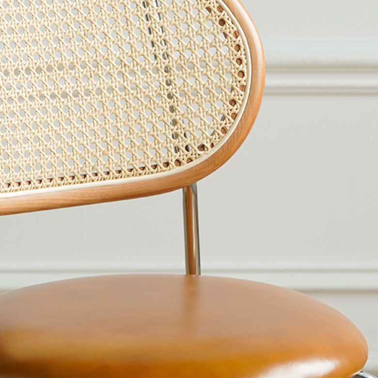 Industrial Dining Chair Leather Metal Base Dining Chair for Home Clearhalo 'Dining Chairs' 'Dining Tables & Seating' 'dining_chair' 'furn' 'furn_dining_chair' 'Furniture' 'Kitchen & Dining Furniture' 7014416