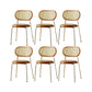 Industrial Dining Chair Leather Metal Base Dining Chair for Home Brown Genuine Leather 6 Piece Set Clearhalo 'Dining Chairs' 'Dining Tables & Seating' 'dining_chair' 'furn' 'furn_dining_chair' 'Furniture' 'Kitchen & Dining Furniture' 7014423