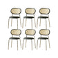 Industrial Dining Chair Leather Metal Base Dining Chair for Home Black Faux Leather 6 Piece Set Clearhalo 'Dining Chairs' 'Dining Tables & Seating' 'dining_chair' 'furn' 'furn_dining_chair' 'Furniture' 'Kitchen & Dining Furniture' 7014428