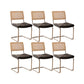 Leather Side Chair Industrial Metal Base Dining Chair for Home Use Natural Wood Black 6 Piece Set Clearhalo 'Dining Chairs' 'Dining Tables & Seating' 'dining_chair' 'furn' 'furn_dining_chair' 'Furniture' 'Kitchen & Dining Furniture' 7014480