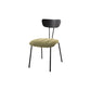 Silla lateral de estilo industrial Silla de comedor tapizada con base de metal