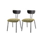 Silla lateral de estilo industrial Silla de comedor tapizada con base de metal