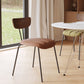 Silla lateral de estilo industrial Silla de comedor tapizada con base de metal