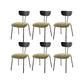 Silla lateral de estilo industrial Silla de comedor tapizada con base de metal