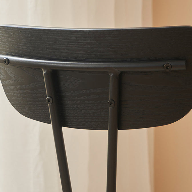 Silla lateral de estilo industrial Silla de comedor tapizada con base de metal