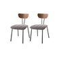 Silla lateral de estilo industrial Silla de comedor tapizada con base de metal