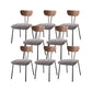 Silla lateral de estilo industrial Silla de comedor tapizada con base de metal