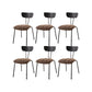 Silla lateral de estilo industrial Silla de comedor tapizada con base de metal