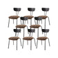 Silla lateral de estilo industrial Silla de comedor tapizada con base de metal