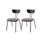 Silla lateral de estilo industrial Silla de comedor tapizada con base de metal