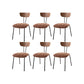 Silla lateral de estilo industrial Silla de comedor tapizada con base de metal
