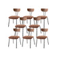 Silla lateral de estilo industrial Silla de comedor tapizada con base de metal