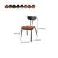 Silla lateral de estilo industrial Silla de comedor tapizada con base de metal