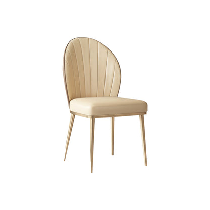 Nordic Style Metal Side Chair Gold Base Side Dining Chair for Home Use