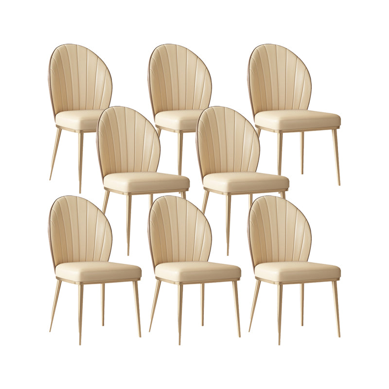 Nordic Style Metal Side Chair Gold Base Side Dining Chair for Home Use