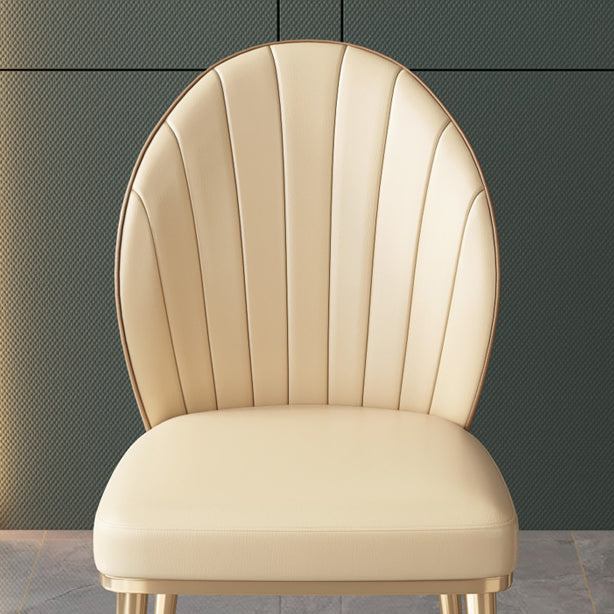 Nordic Style Metal Side Chair Gold Base Side Dining Chair for Home Use