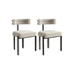 Nordic Style Colorful Side Chair Flannelette Side Dining Chair for Home Use Off-White 2 Piece Set Clearhalo 'Dining Chairs' 'Dining Tables & Seating' 'dining_chair' 'furn' 'furn_dining_chair' 'Furniture' 'Kitchen & Dining Furniture' 7014613