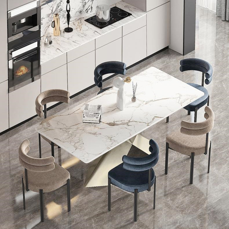 Nordic Style Colorful Side Chair Flannelette Side Dining Chair for Home Use Clearhalo 'Dining Chairs' 'Dining Tables & Seating' 'dining_chair' 'furn' 'furn_dining_chair' 'Furniture' 'Kitchen & Dining Furniture' 7014617