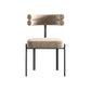 Nordic Style Colorful Side Chair Flannelette Side Dining Chair for Home Use Clearhalo 'Dining Chairs' 'Dining Tables & Seating' 'dining_chair' 'furn' 'furn_dining_chair' 'Furniture' 'Kitchen & Dining Furniture' 7014619