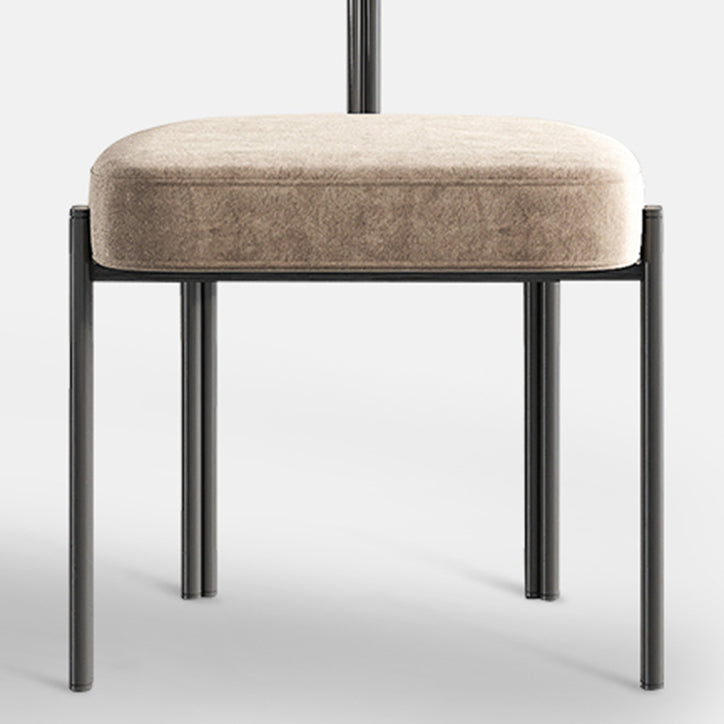 Nordic Style Colorful Side Chair Flannelette Side Dining Chair for Home Use Clearhalo 'Dining Chairs' 'Dining Tables & Seating' 'dining_chair' 'furn' 'furn_dining_chair' 'Furniture' 'Kitchen & Dining Furniture' 7014625