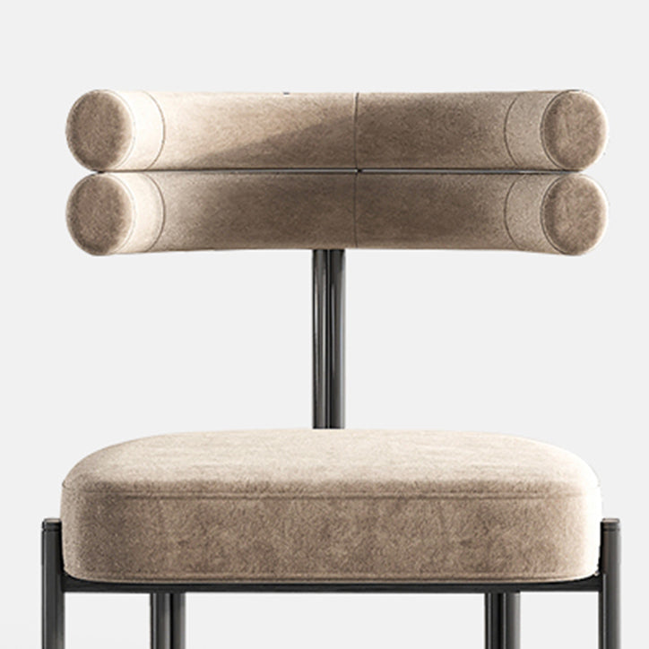 Nordic Style Colorful Side Chair Flannelette Side Dining Chair for Home Use Clearhalo 'Dining Chairs' 'Dining Tables & Seating' 'dining_chair' 'furn' 'furn_dining_chair' 'Furniture' 'Kitchen & Dining Furniture' 7014626