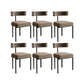 Nordic Style Colorful Side Chair Flannelette Side Dining Chair for Home Use Khaki 6 Piece Set Clearhalo 'Dining Chairs' 'Dining Tables & Seating' 'dining_chair' 'furn' 'furn_dining_chair' 'Furniture' 'Kitchen & Dining Furniture' 7014627