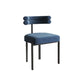 Nordic Style Colorful Side Chair Flannelette Side Dining Chair for Home Use Blue 1 Piece Clearhalo 'Dining Chairs' 'Dining Tables & Seating' 'dining_chair' 'furn' 'furn_dining_chair' 'Furniture' 'Kitchen & Dining Furniture' 7014635