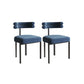 Nordic Style Colorful Side Chair Flannelette Side Dining Chair for Home Use Blue 2 Piece Set Clearhalo 'Dining Chairs' 'Dining Tables & Seating' 'dining_chair' 'furn' 'furn_dining_chair' 'Furniture' 'Kitchen & Dining Furniture' 7014636