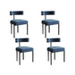 Nordic Style Colorful Side Chair Flannelette Side Dining Chair for Home Use Blue 4 Piece Set Clearhalo 'Dining Chairs' 'Dining Tables & Seating' 'dining_chair' 'furn' 'furn_dining_chair' 'Furniture' 'Kitchen & Dining Furniture' 7014637