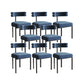 Nordic Style Colorful Side Chair Flannelette Side Dining Chair for Home Use Blue 8 Piece Set Clearhalo 'Dining Chairs' 'Dining Tables & Seating' 'dining_chair' 'furn' 'furn_dining_chair' 'Furniture' 'Kitchen & Dining Furniture' 7014639