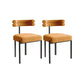 Nordic Style Colorful Side Chair Flannelette Side Dining Chair for Home Use Orange 2 Piece Set Clearhalo 'Dining Chairs' 'Dining Tables & Seating' 'dining_chair' 'furn' 'furn_dining_chair' 'Furniture' 'Kitchen & Dining Furniture' 7014641